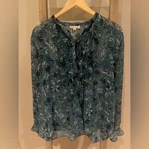 For love and lemons floral ruffle blouse